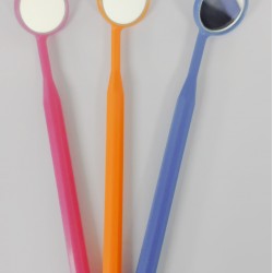 Combo de espelhos clínicos com 3 unidades (disponível nas cores Laranja, Rosa e Azul)